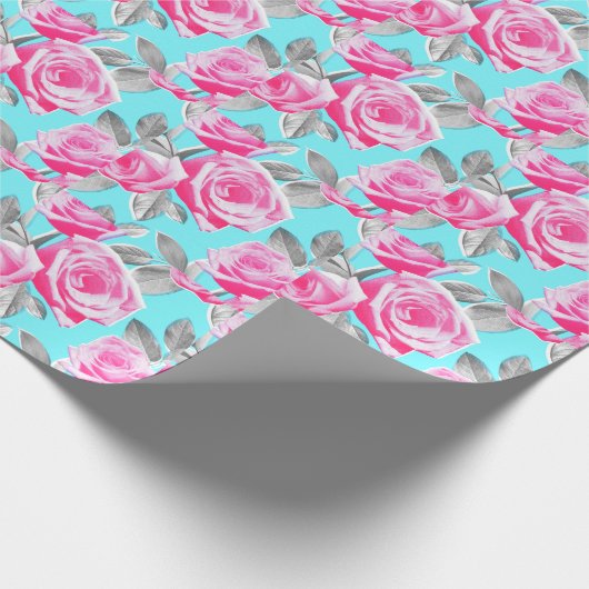 roze roze omslagpapier cadeaupapier (Hoek)