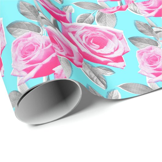 roze roze omslagpapier cadeaupapier (Rol Hoek)