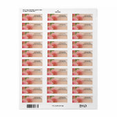 Roze roze ontwerp etiket (Full Sheet)
