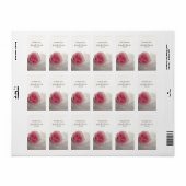 Roze roze op het witte huwelijk Dank je voor de ta Etiket (Full Sheet)