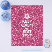 Roze roze, op maat gesneden KALK EN Jouw tekst Flyer (Enkel)