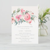 Roze Roze Orchid Waterverf Flora repesal Dinner Kaart (Staand voorkant)