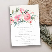 Roze Roze Orchid Waterverf Flora repesal Dinner Kaart