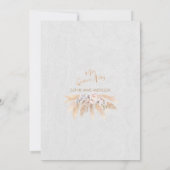 Roze roze orchidee Pampas Grass Quinceañera Kaart (Achterkant)