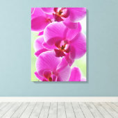 roze roze orchideeën canvas afdruk (Insitu (Houten vloer))