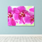 roze roze orchideeën canvas afdruk (Insitu (Houten vloer))