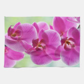roze roze orchideeën theedoek (Horizontaal)