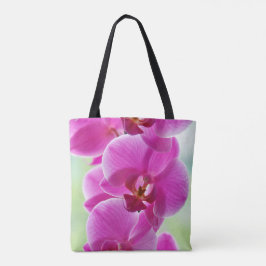 roze roze orchideeën tote bag