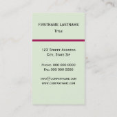 roze roze orchideeën visitekaartje (Achterkant)