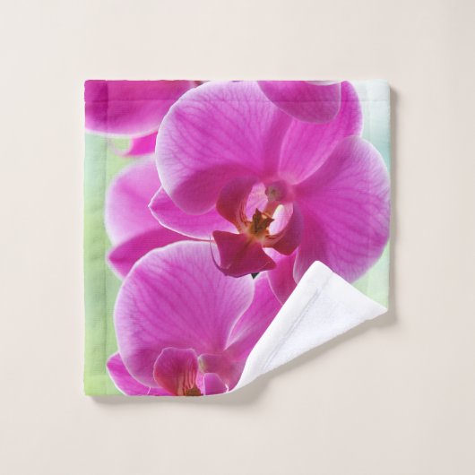 roze roze orchideeën washandje (Wasdoekje)