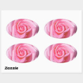 Roze roze ovale Stickers (Vel)