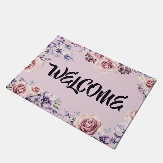 Roze roze paarse vloerklep Welkomstklep Deurmat (Schuin)