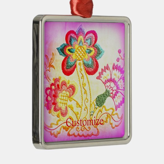 roze roze palmboom met hippiestijl metalen ornament (Rechts)