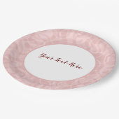 Roze roze papieren bordje (Gekanteld)