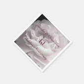 Roze Roze papieren servetten, 1e bruiloft Jubileum Servetten (Hoek)
