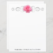 Roze roze papieren vel op maat (Voorkant / Achterkant)