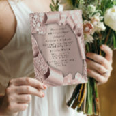 Roze roze pasta poeder Roos met reserveglazen drup Kaart