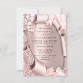 Roze roze pasta poeder Roos met reserveglazen drup Kaart (Voorkant)