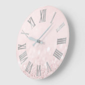 Roze roze pasta Powder Romeinse cijfers Grote Klok (Hoek)