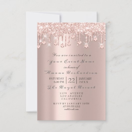 Roze roze pastel kaart (Voorkant)