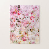  roze roze pastelkleuren floraal legpuzzel (Verticaal)