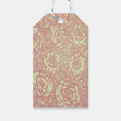 roze roze patroon cadeaulabel (Voorkant)