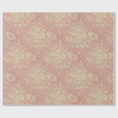  roze roze patroon cadeaupapier (Vlak)