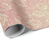  roze roze patroon cadeaupapier (Rol Hoek)