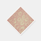roze roze patroon servet (Hoek)