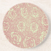  roze roze patroon zandsteen onderzetter (Voorkant)