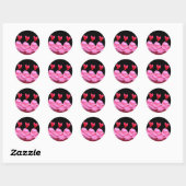 Roze Roze Petaal Bruidsmeisje Jurken - Hart Bodice Ronde Sticker (Vel)