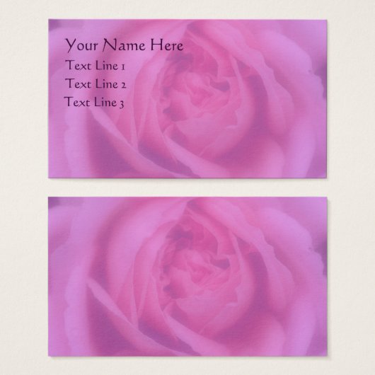 Roze roze petals Bloed Visitekaartje (Voorkant /achterkant)