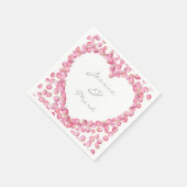 Roze roze petroleumether, op maat gesneden papiere servetten (Hoek)