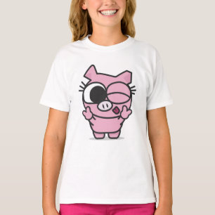 Roze roze pigroze gootsteen t-shirt