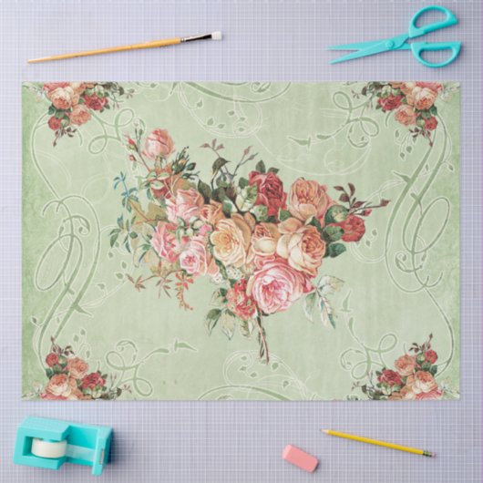  roze roze pink ontkoppeling tissuepapier (Craft)