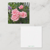 Roze roze platte notitiekaarten notitiekaartje (Voorkant / Achterkant)