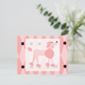 Roze Roze Podle Briefkaart (Staand voorkant)