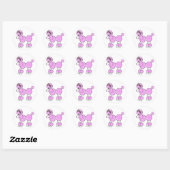 Roze Roze Podle Ronde Sticker (Vel)