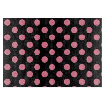 Roze roze poka-punten op zwarte achtergrond