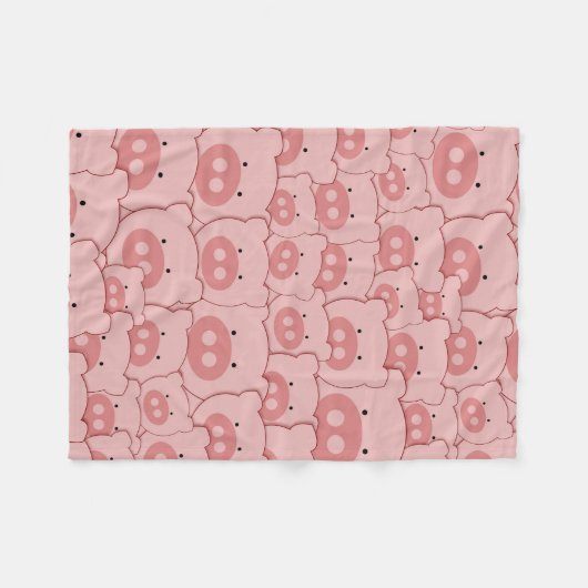 Roze roze pruimepatronen fleece deken (Voorkant (Horizontaal))