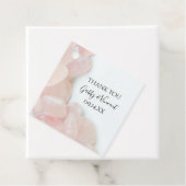 Roze Roze Quartz bruiloft Dank u Bedankjes Labels (In situ)