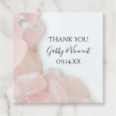 Roze Roze Quartz bruiloft Dank u Bedankjes Labels (Voorkant)