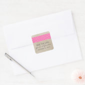 Roze Roze Quatrefoil Bewaar de Sticker Datum (Envelop)