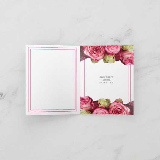 Roze roze rand bloemenboeket vrijgezellenfeest (Binnen)