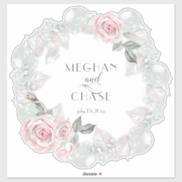  roze roze rode barefoot Bride™ Sticker