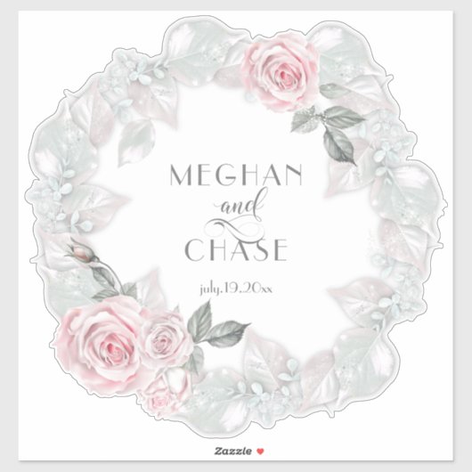 roze roze rode barefoot Bride™ Sticker (Vel)