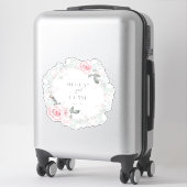  roze roze rode barefoot Bride™ Sticker (Koffer)