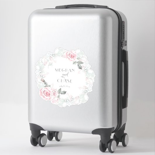  roze roze rode barefoot Bride™ Sticker (Koffer)