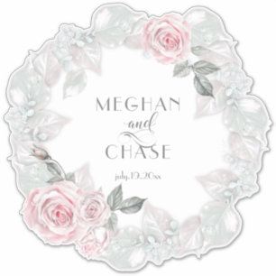  roze roze rode barefoot Bride™ Sticker