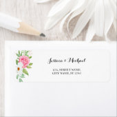 Roze roze rode kosmos Floral Bouquet Wedding Etiket (Insitu)